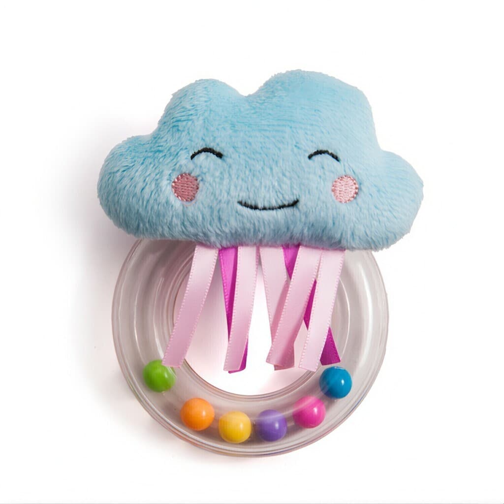 Sonajero Sensorial para Bebé con Texturas y Cascabel Taf Toys (Cheerful Cloud)