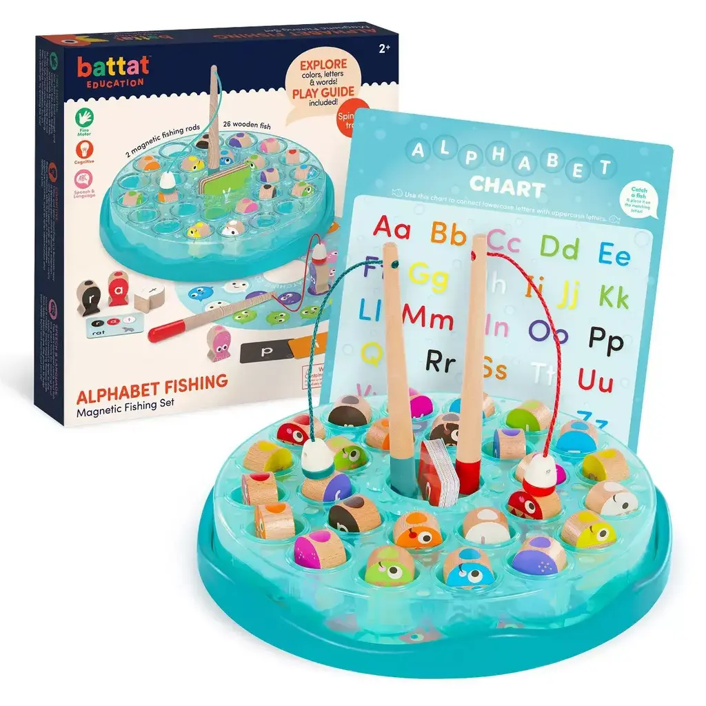 Juego Pesca Magic Imantado Aprende Colores Letras Battat
