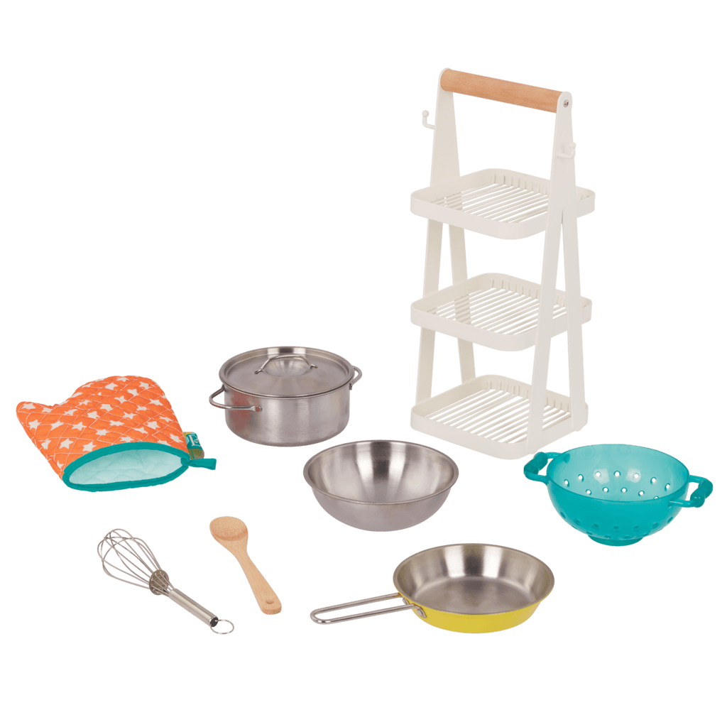 Set Accesorios De Cocina Juego Ollas Y Sartenes Battat