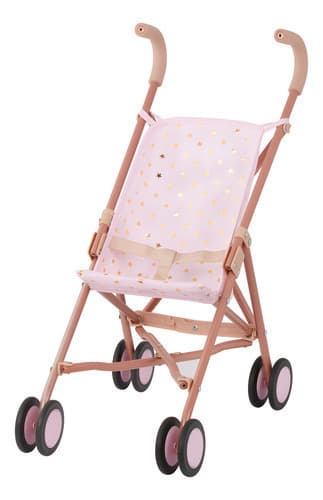 Coche Cochecito Plegable Para Muñecas Bebotes Lullababy (Rosa claro)