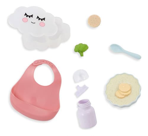 Set De Comida Alimentación Juego Muñeca Bebotes Lullababy