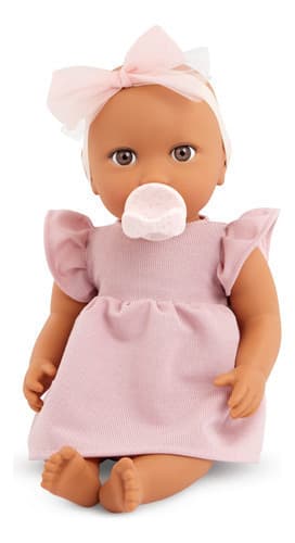 Muñeca Bebote Bebé Mediano 35 Cm Vestido Rosa Lullababy