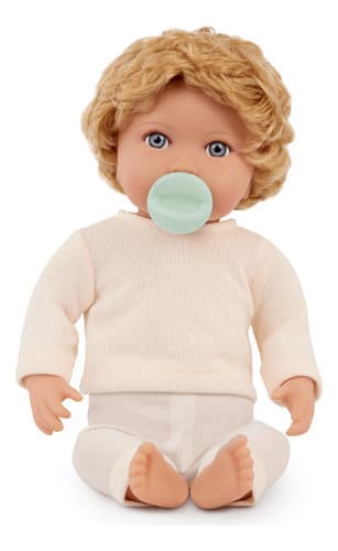 Muñeco Bebote Bebé Mediano 35 Cm Pelo Rubio Rizado Lullababy