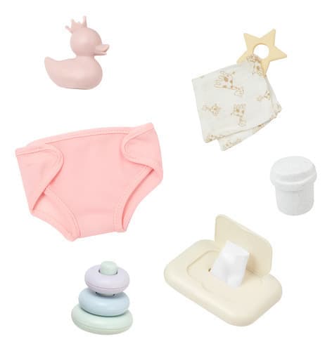 Set De Accesorios Para Bebotes Juego Muñecas Lullababy (NEW BORN ESSENTIALS ACCESSORY SET)