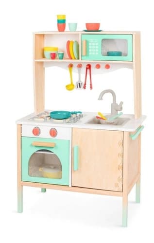 Cocina Madera Infantil Mini Chef Con Accesorios Battat (Madera)