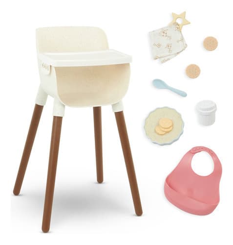 Silla De Comer Trona Para Muñeca Con Accesorios Lullababy