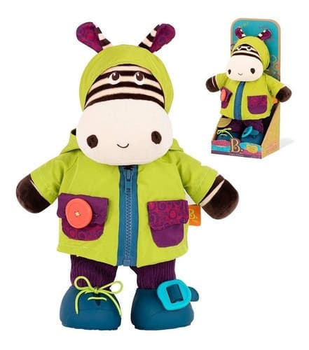 Muñeco Peluche Didáctico Para Vestir Zippies Zebb Battat