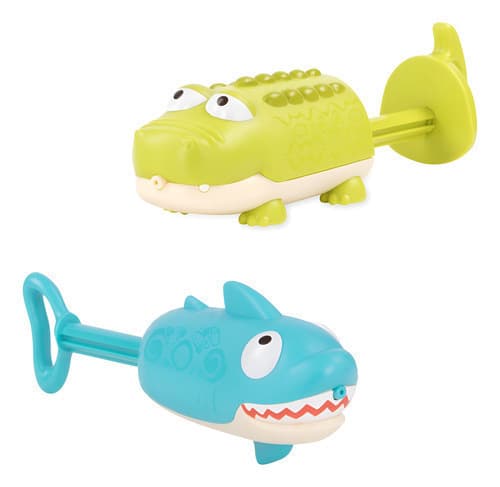 Set Lanzadores De Agua Cocodrilo Y Tiburón Battat (Splishin Splash)