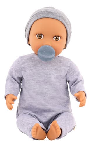 Muñeco Bebote Mediano 35 Cm Con Mono Y Gorro Lullababy