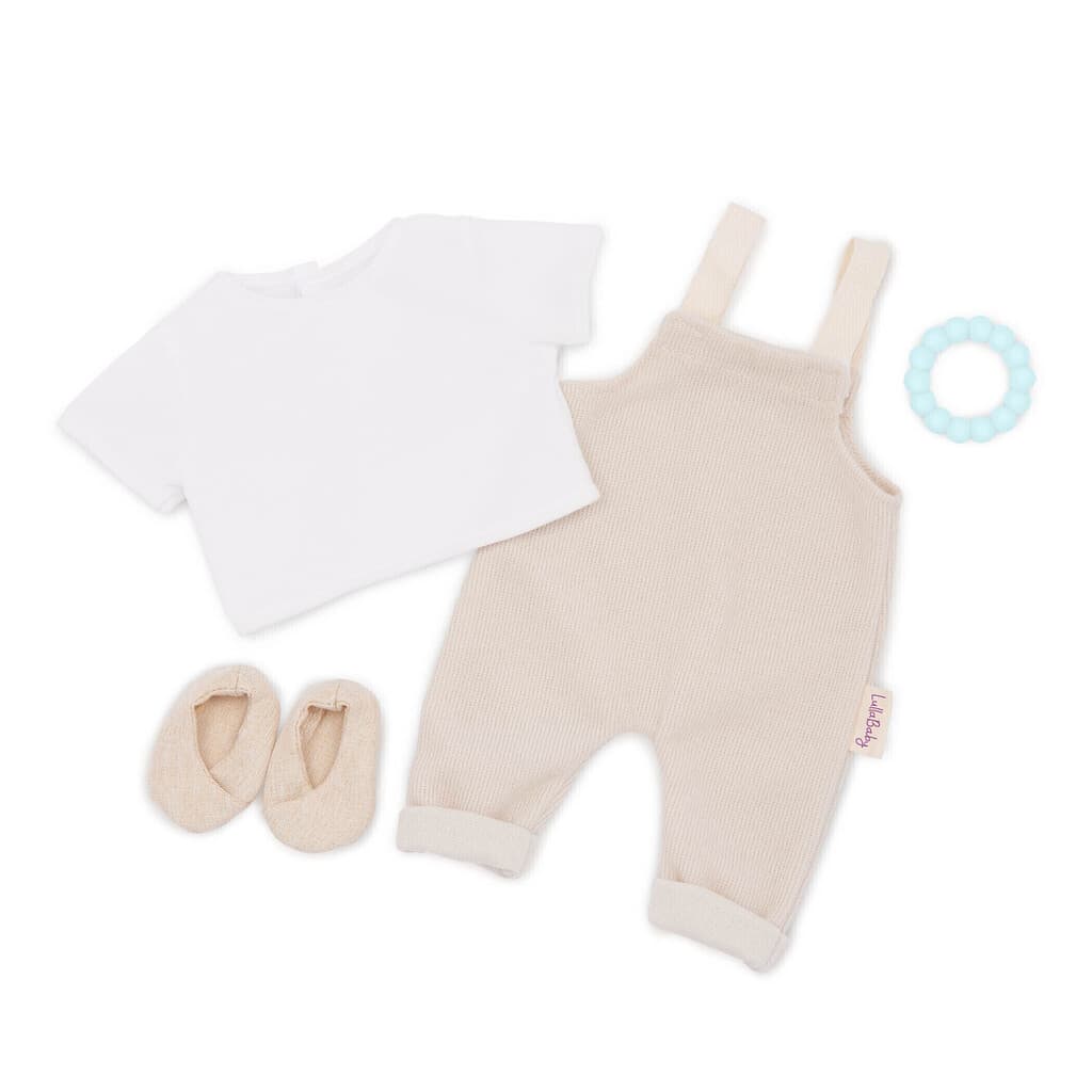 Ropa para Muñeca Bebote jardinero y Remera LullaBaby